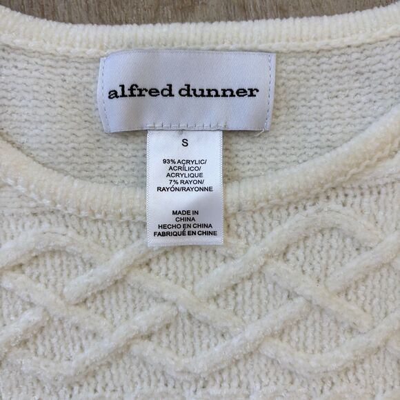 Alfred Dunner Womens Cable Knit Sweater Size S Chenille Soft Casual Cozy Comfort - Picture 3 of 9